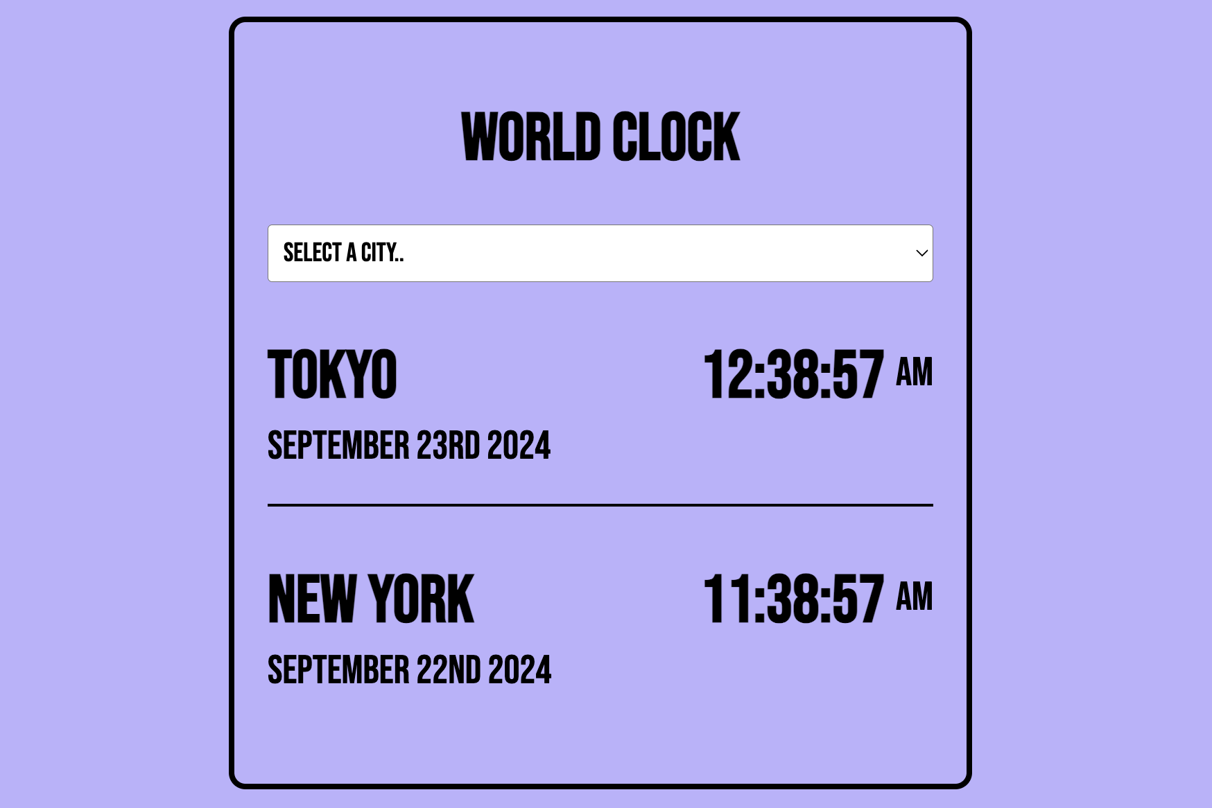 World Clock App Preview